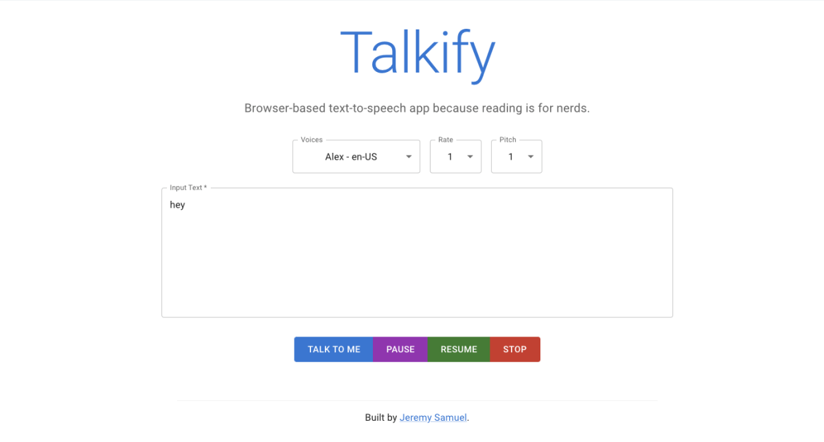 Talkify Screenshot